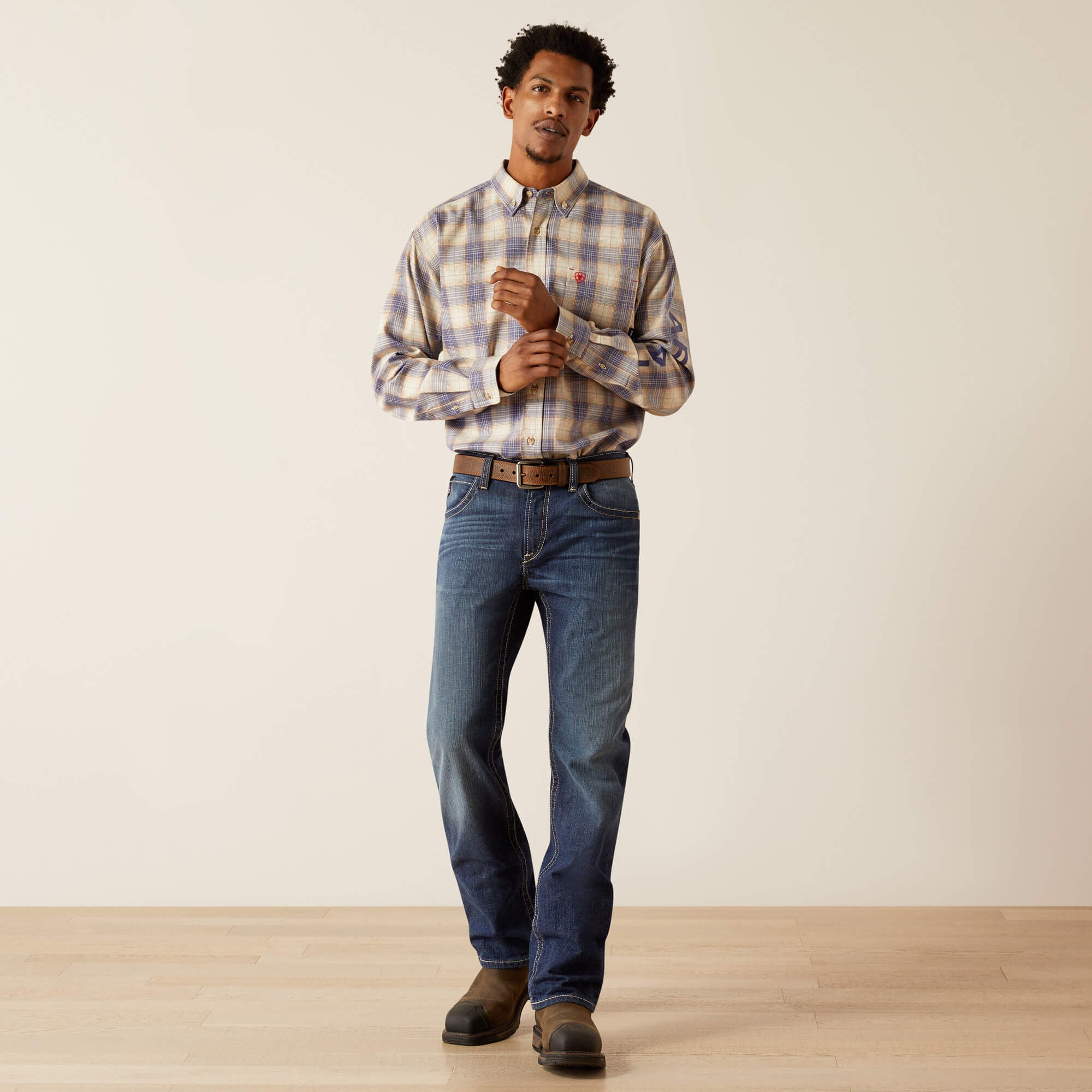 FR Crenshaw Logo Work Shirt Men - MOONBEAM