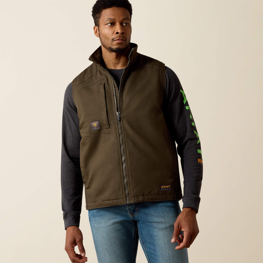 Rebar Washed DuraCanvas Insulated Vest Men - WREN