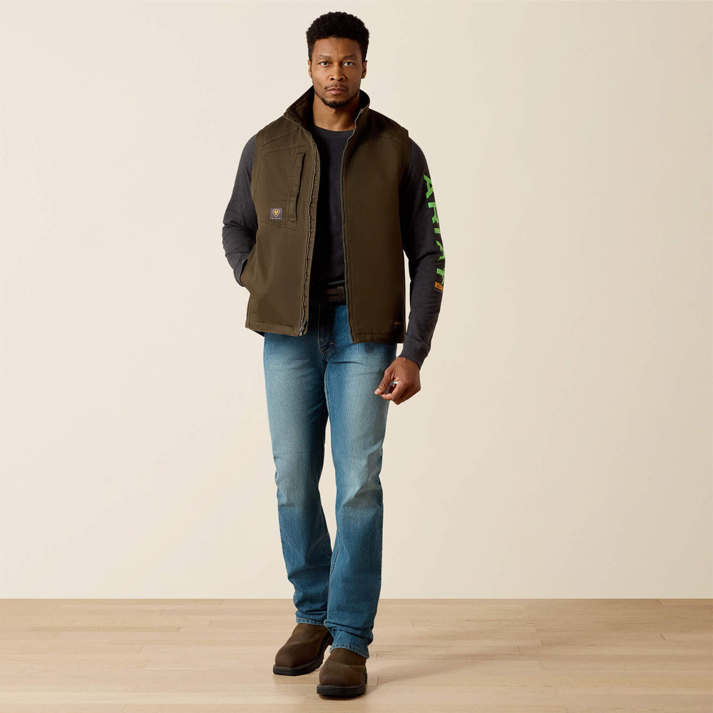 Rebar Washed DuraCanvas Insulated Vest Men - WREN