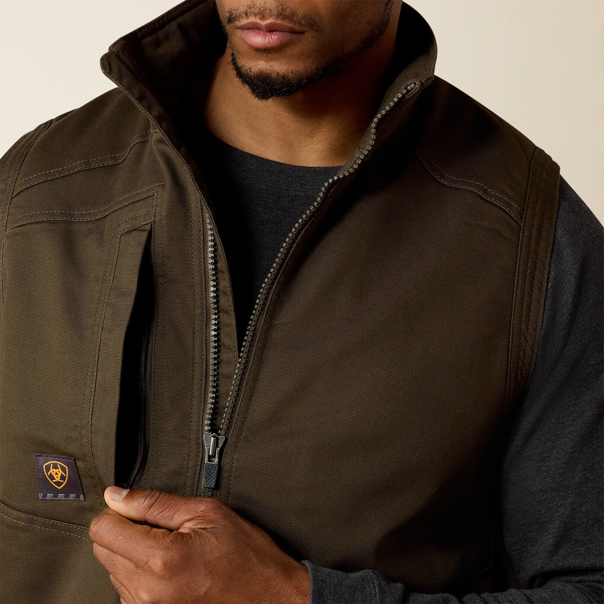 Rebar Washed DuraCanvas Insulated Vest Men - WREN