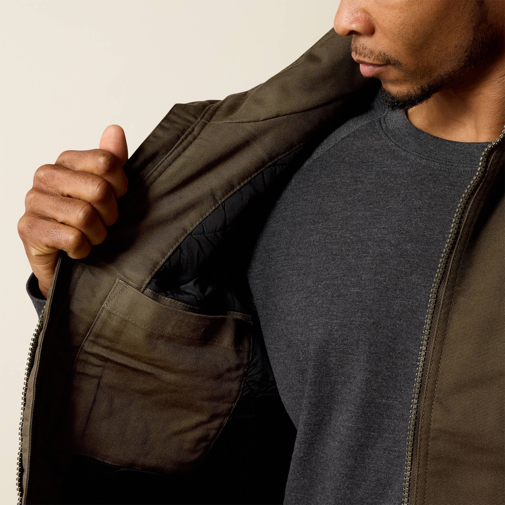 Rebar Washed DuraCanvas Insulated Vest Men - WREN