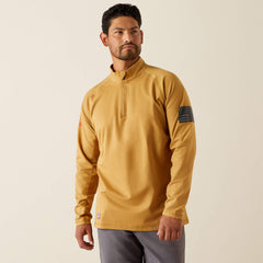 FR Combat Stretch Patriot 1/4 Zip Work Shirt Men - BISTRO