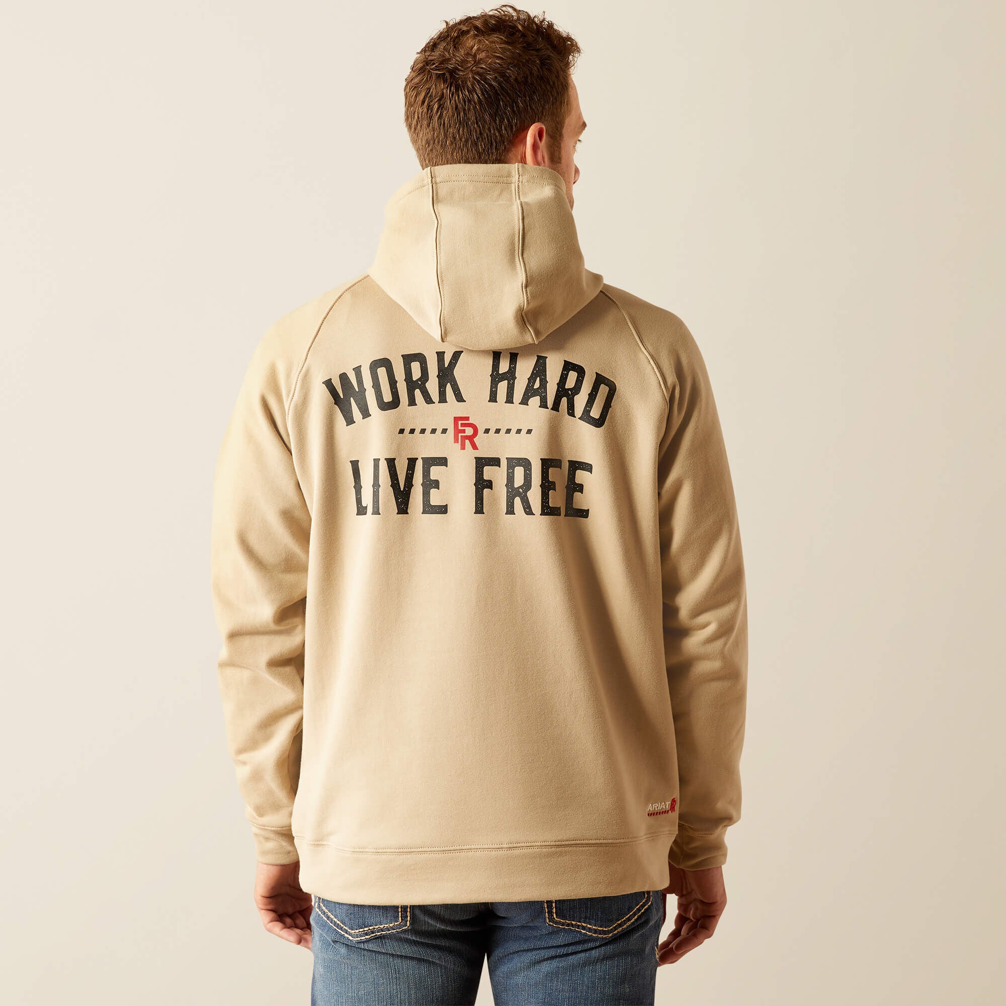 FR DuraStretch Work Hard Live Free Hoodie Men - SILVER MINK