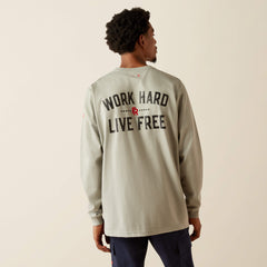 FR Work Hard Live Free T-Shirt Men - WILD DOVE