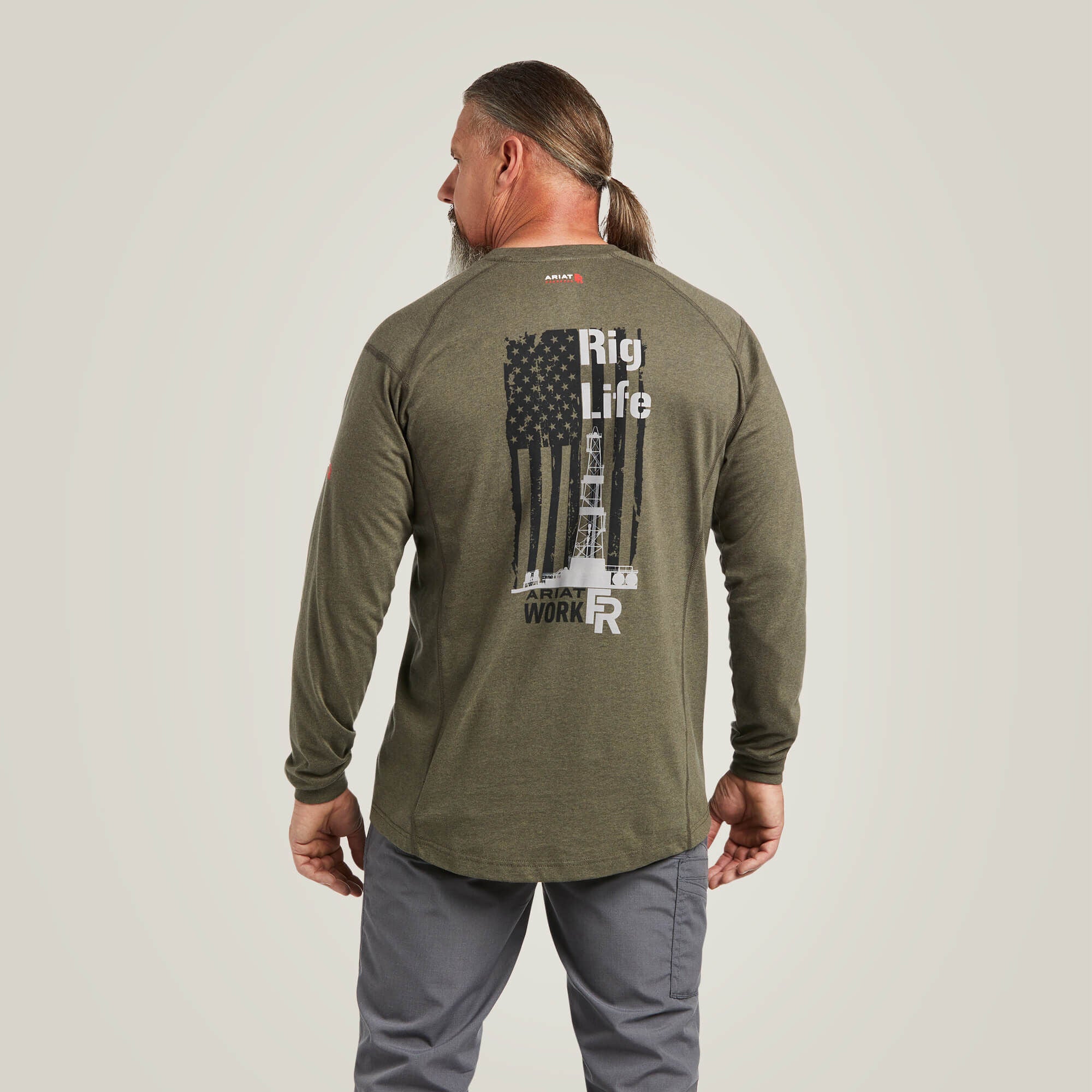 FR Air Rig Life Graphic T-Shirt Men - SAGE HEATHER