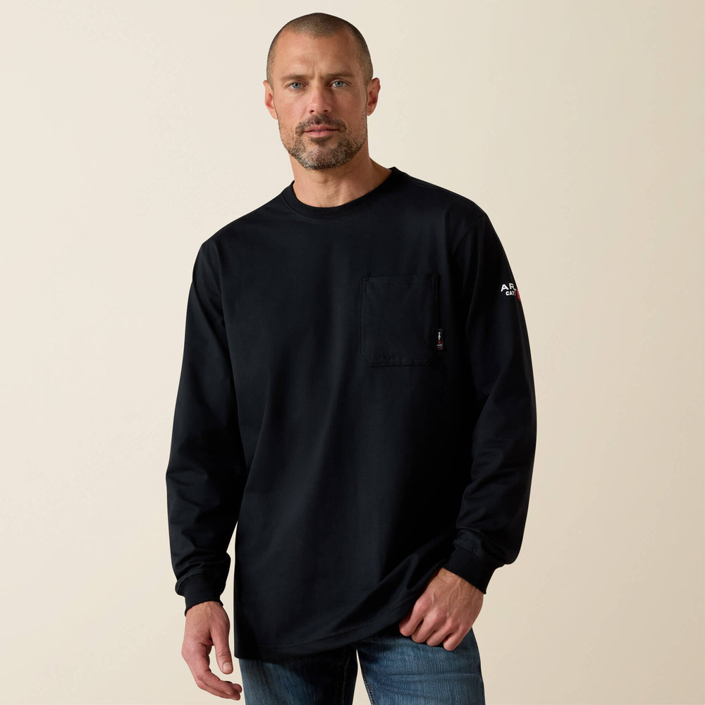 FR Stretch Logo T-Shirt Men - BLACK/LIME