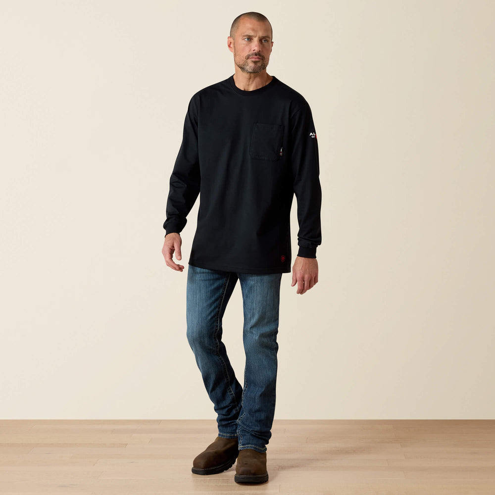 FR Stretch Logo T-Shirt Men - BLACK/LIME