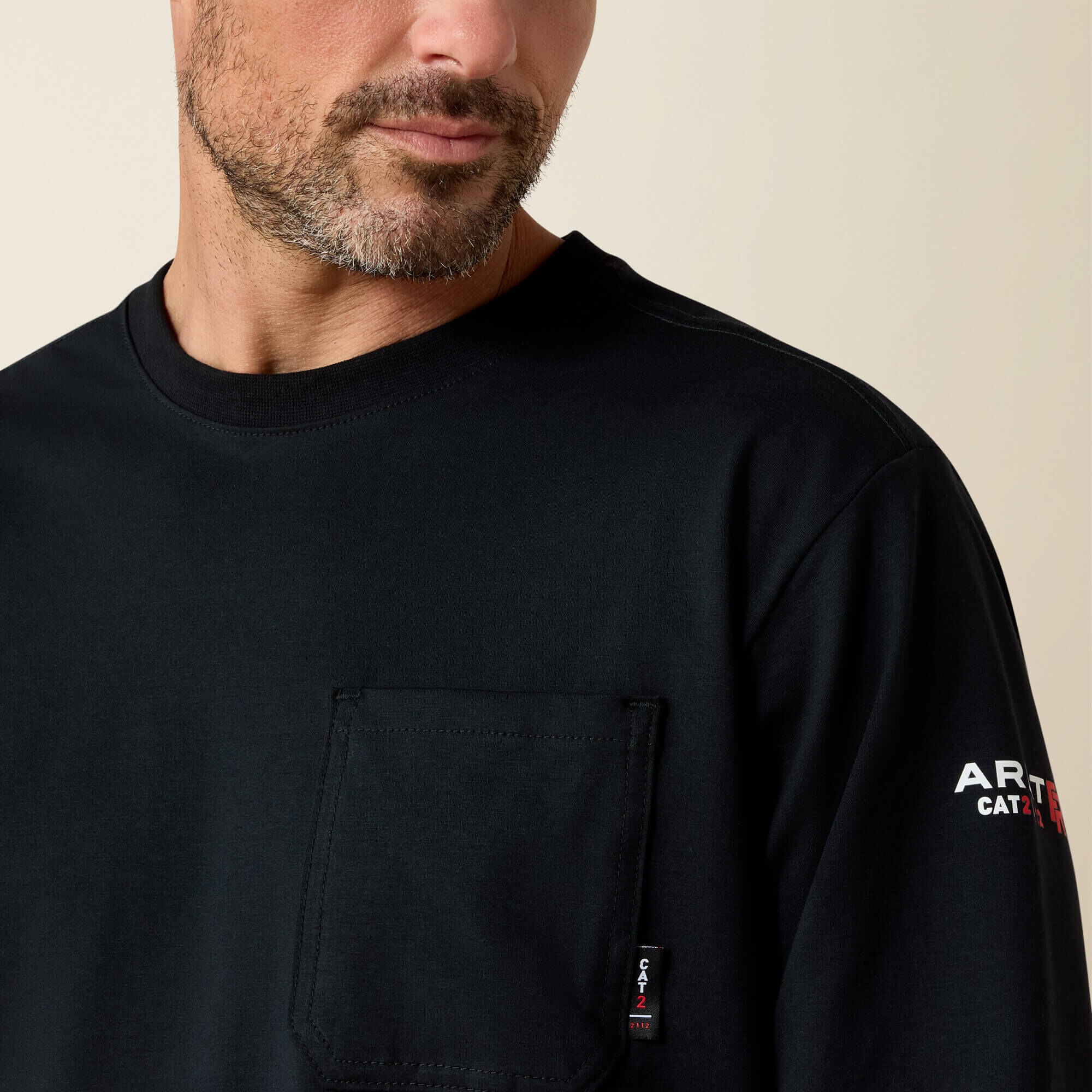 FR Stretch Logo T-Shirt Men - BLACK/LIME