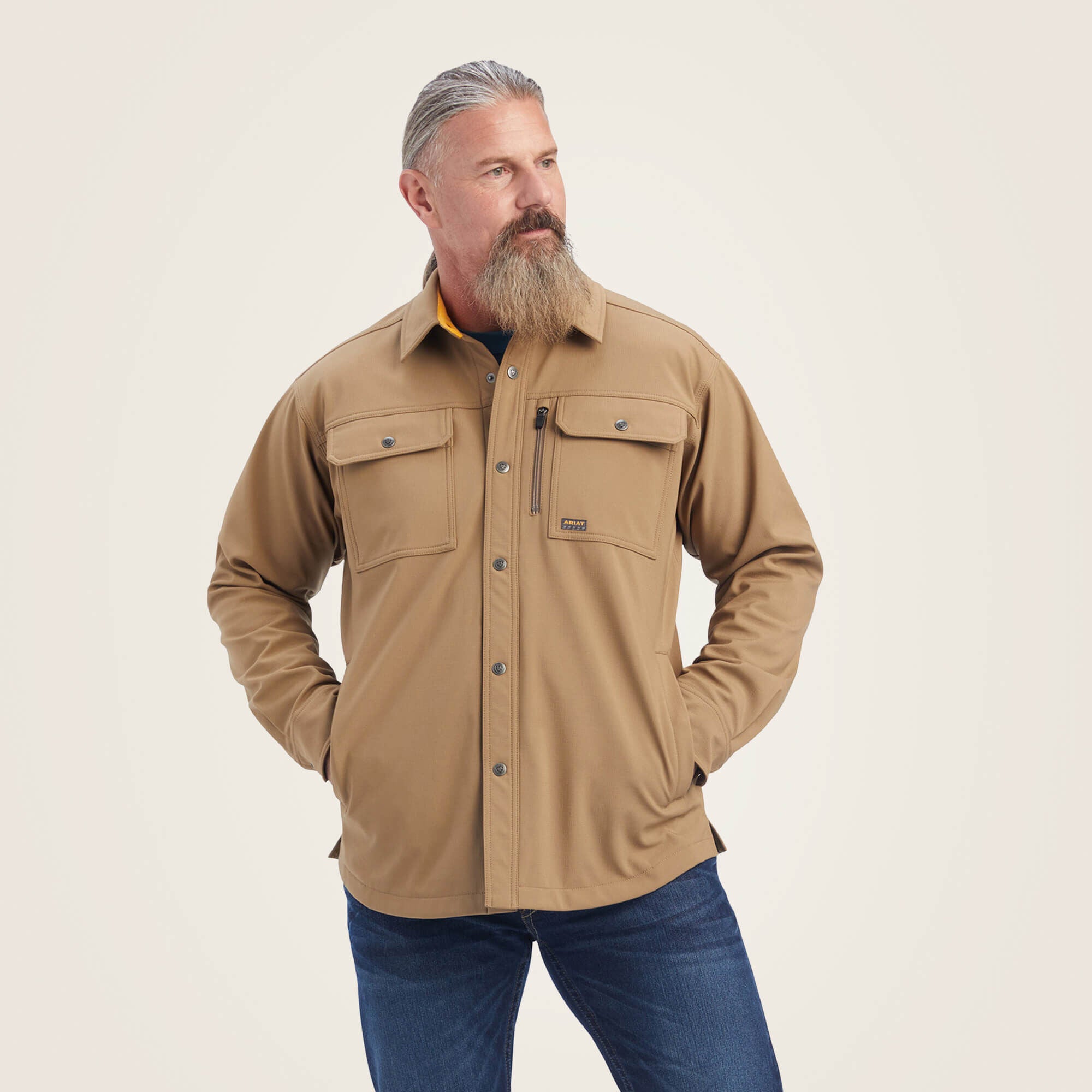 Rebar DuraStretch Utility Softshell Shirt Jacket Men - FIELD KHAKI