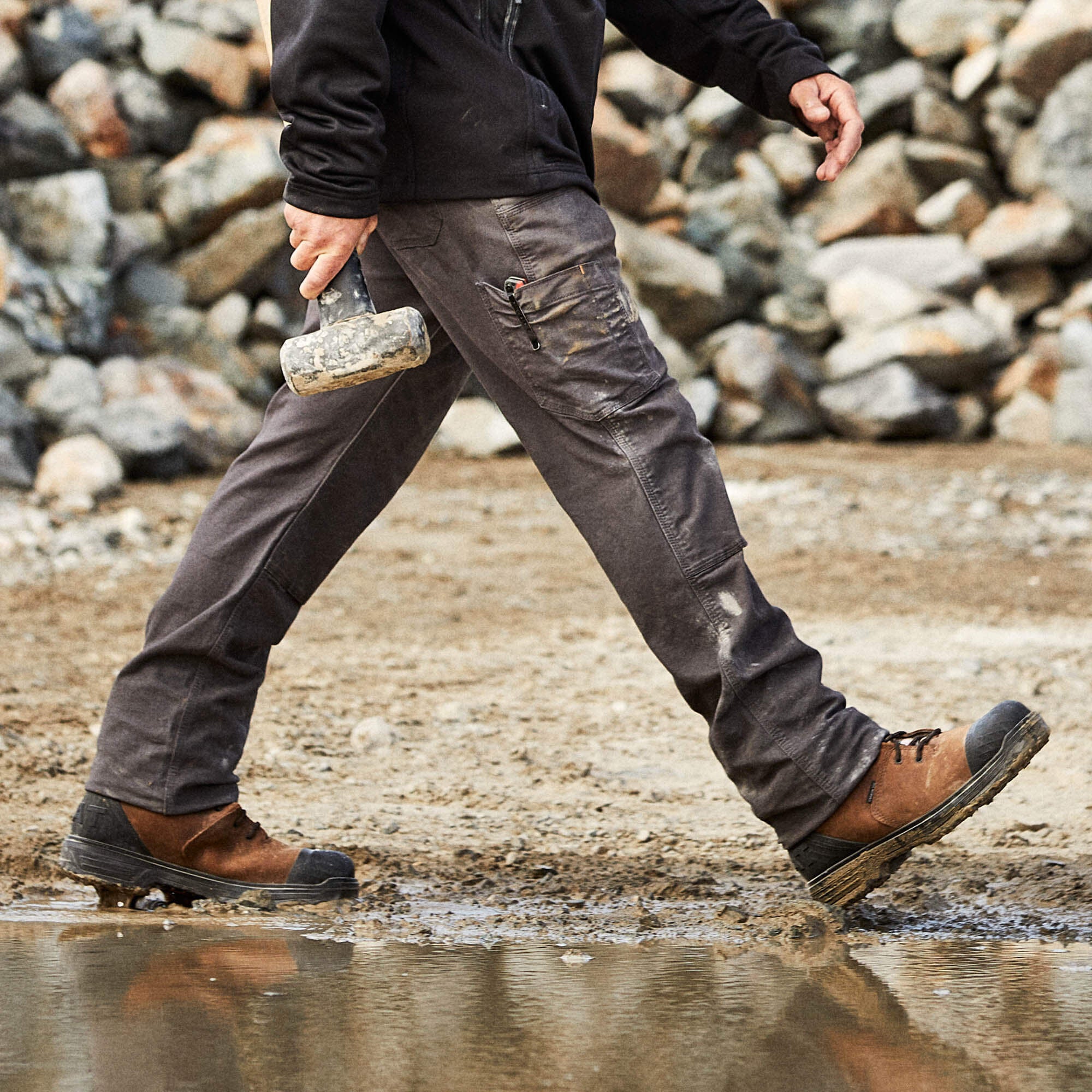 Rebar M7 Slim DuraStretch Made Tough Double Front Straight Pant Men - REBAR GREY
