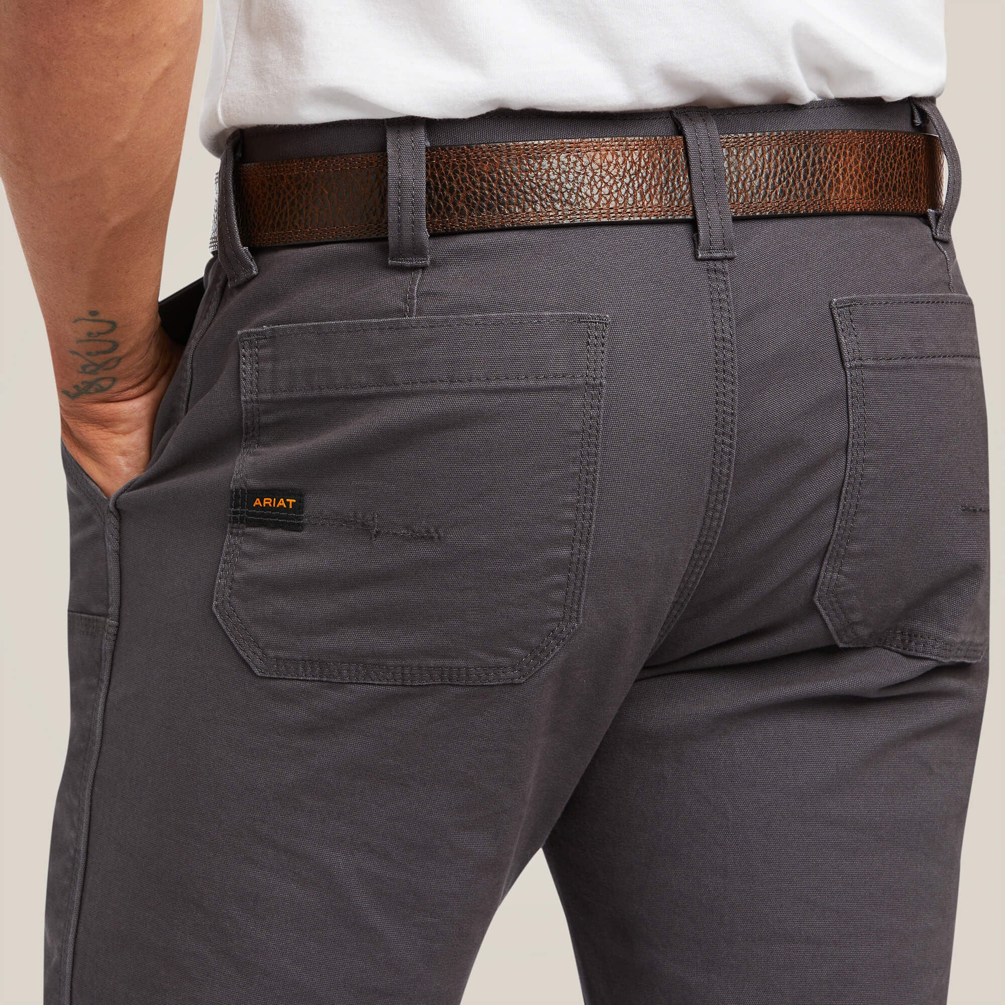 Rebar M7 Slim DuraStretch Made Tough Double Front Straight Pant Men - REBAR GREY