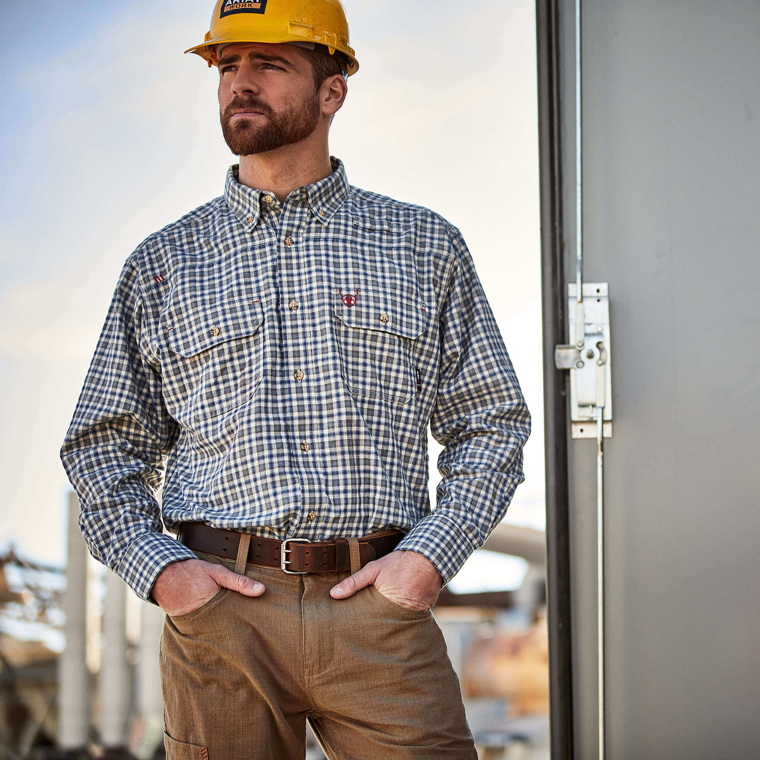 FR Plaid Featherlight Work Shirt Men - CLEAR SKY PLAID