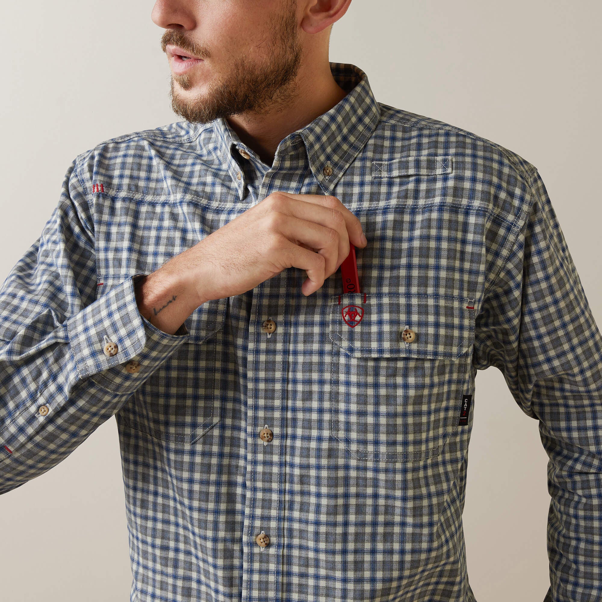 FR Plaid Featherlight Work Shirt Men - CLEAR SKY PLAID