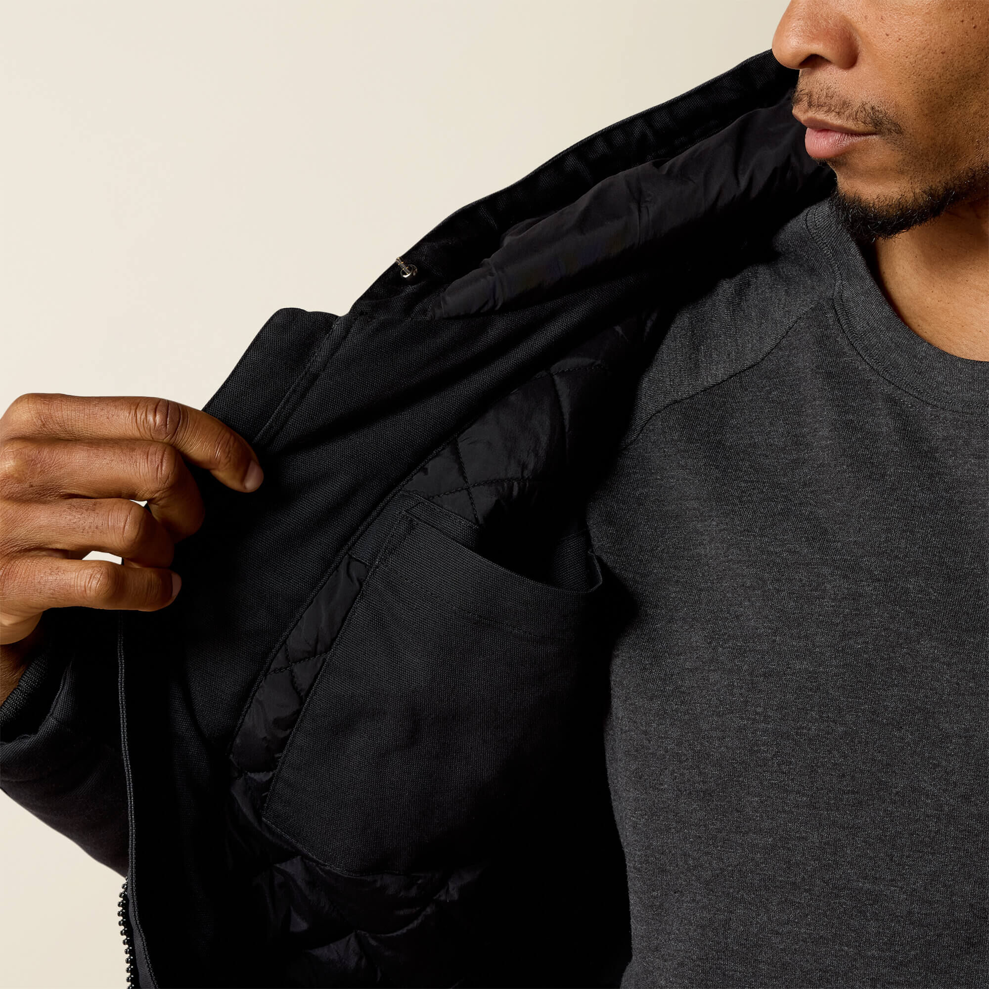 Rebar Washed DuraCanvas Insulated Jacket Men - BLACK