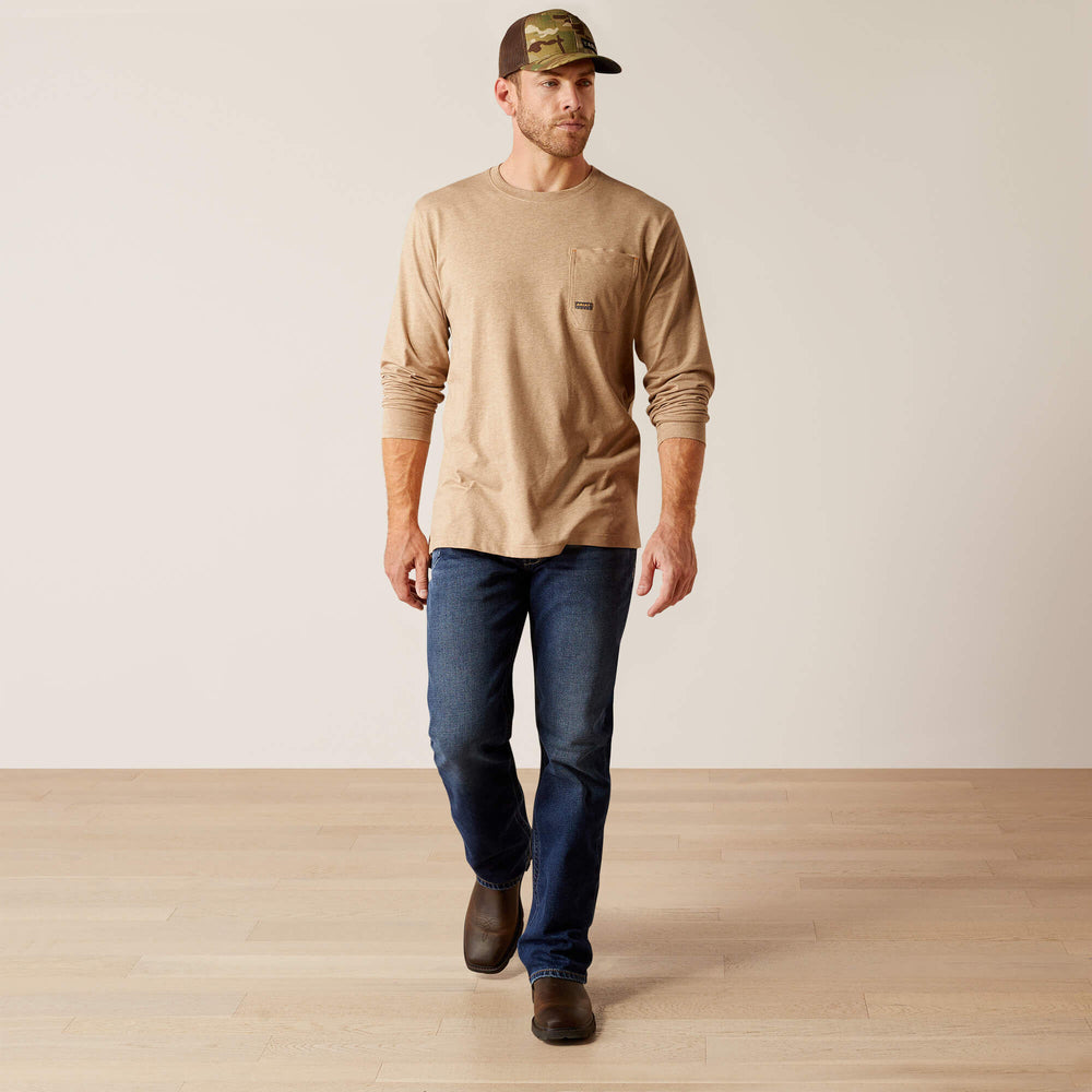 Rebar Workman Born For This T-Shirt Men - OATMEAL HEATHER