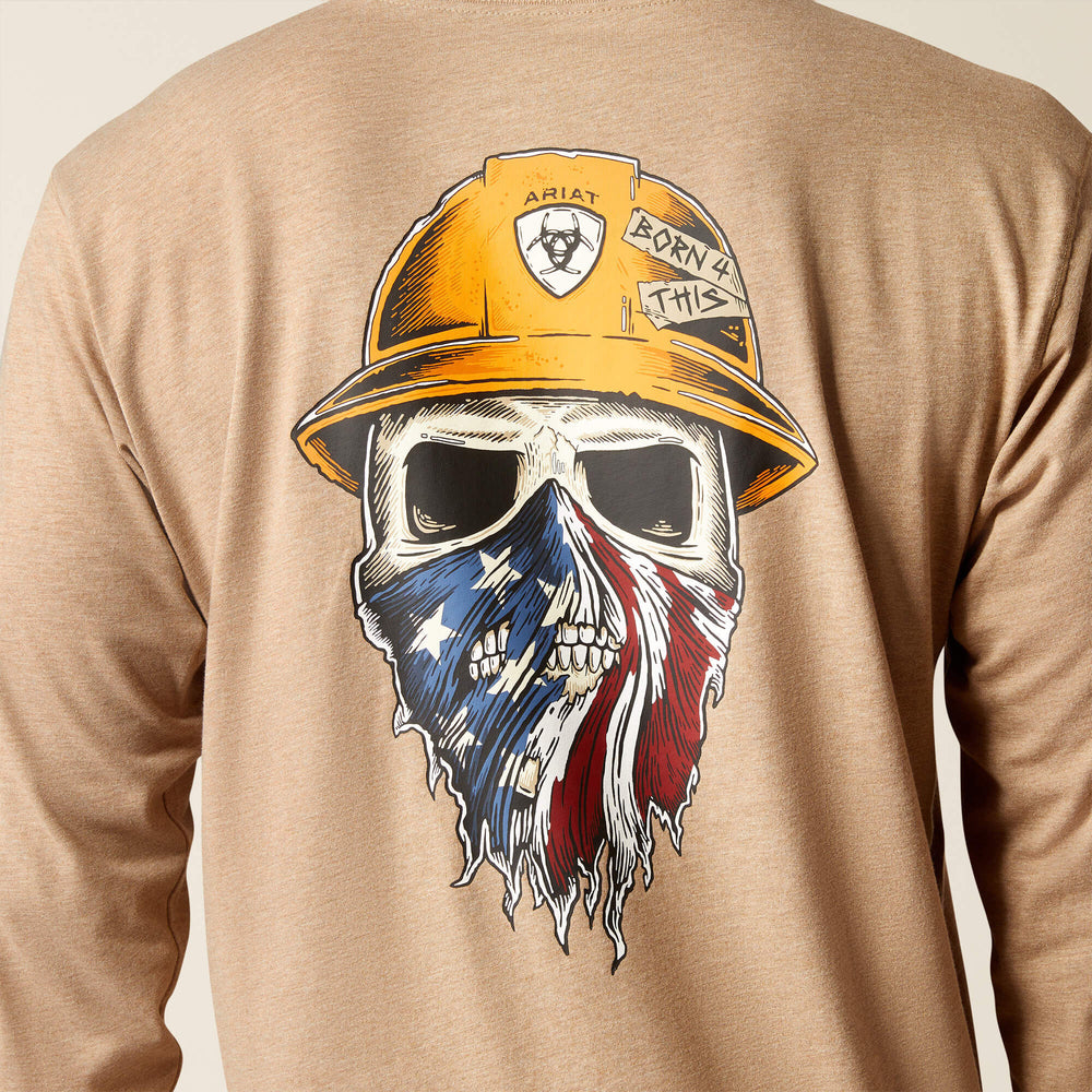 Rebar Workman Born For This T-Shirt Men - OATMEAL HEATHER