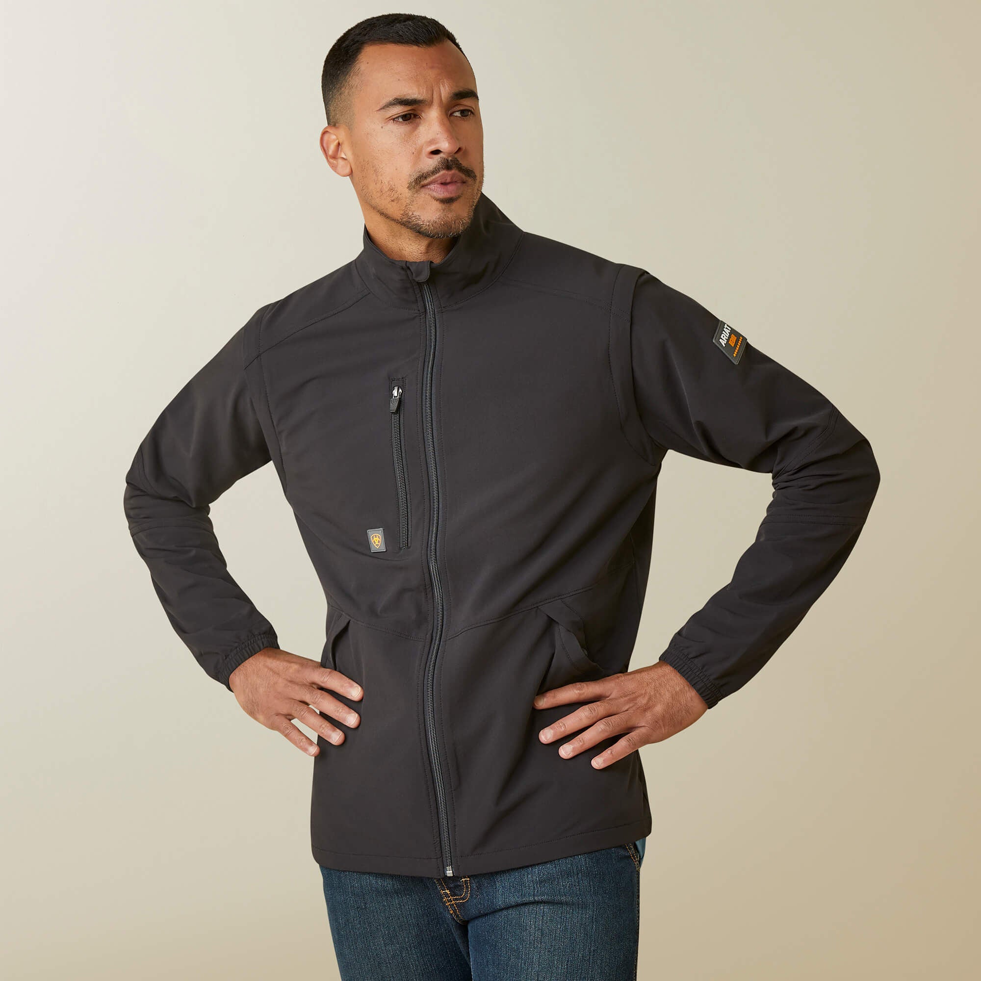 Rebar Weatherproof Convertible Jacket Men - BLACK