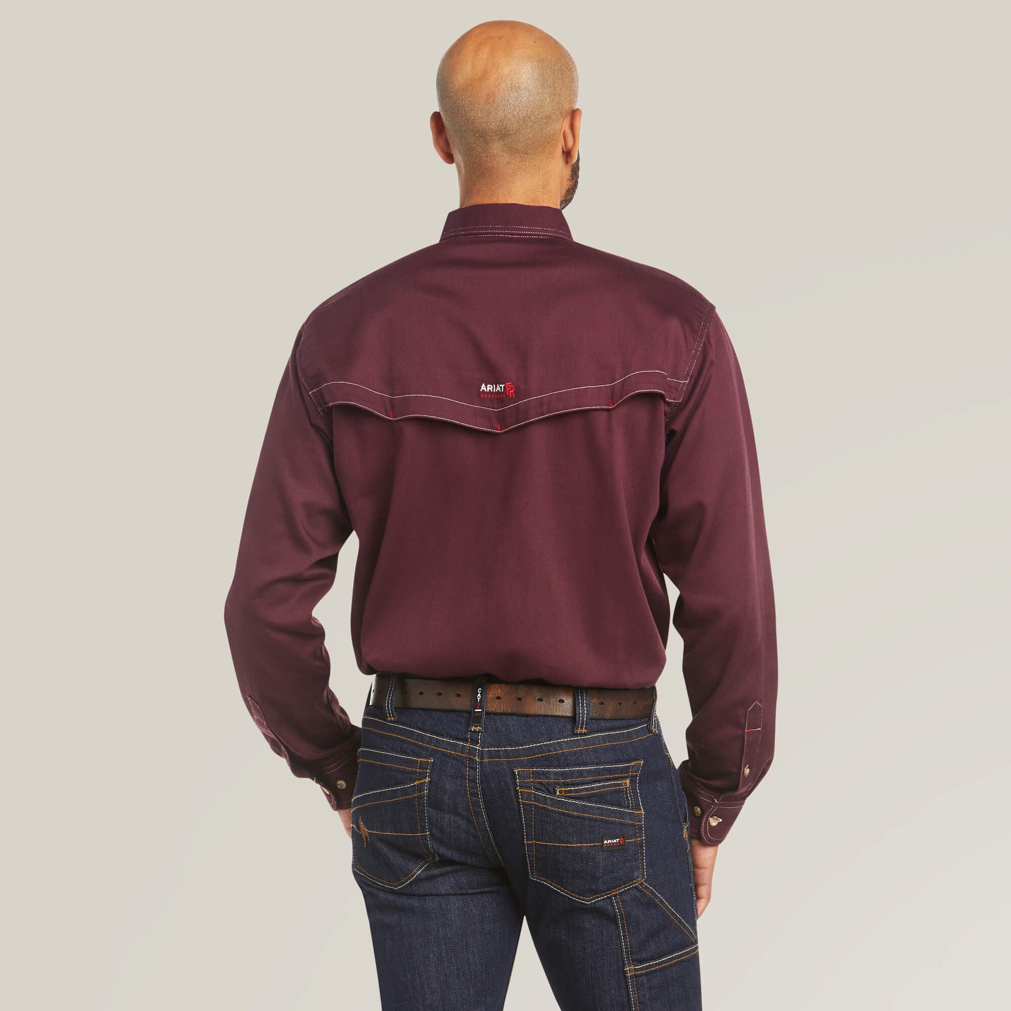 FR Vented Work Shirt Men - MALBEC