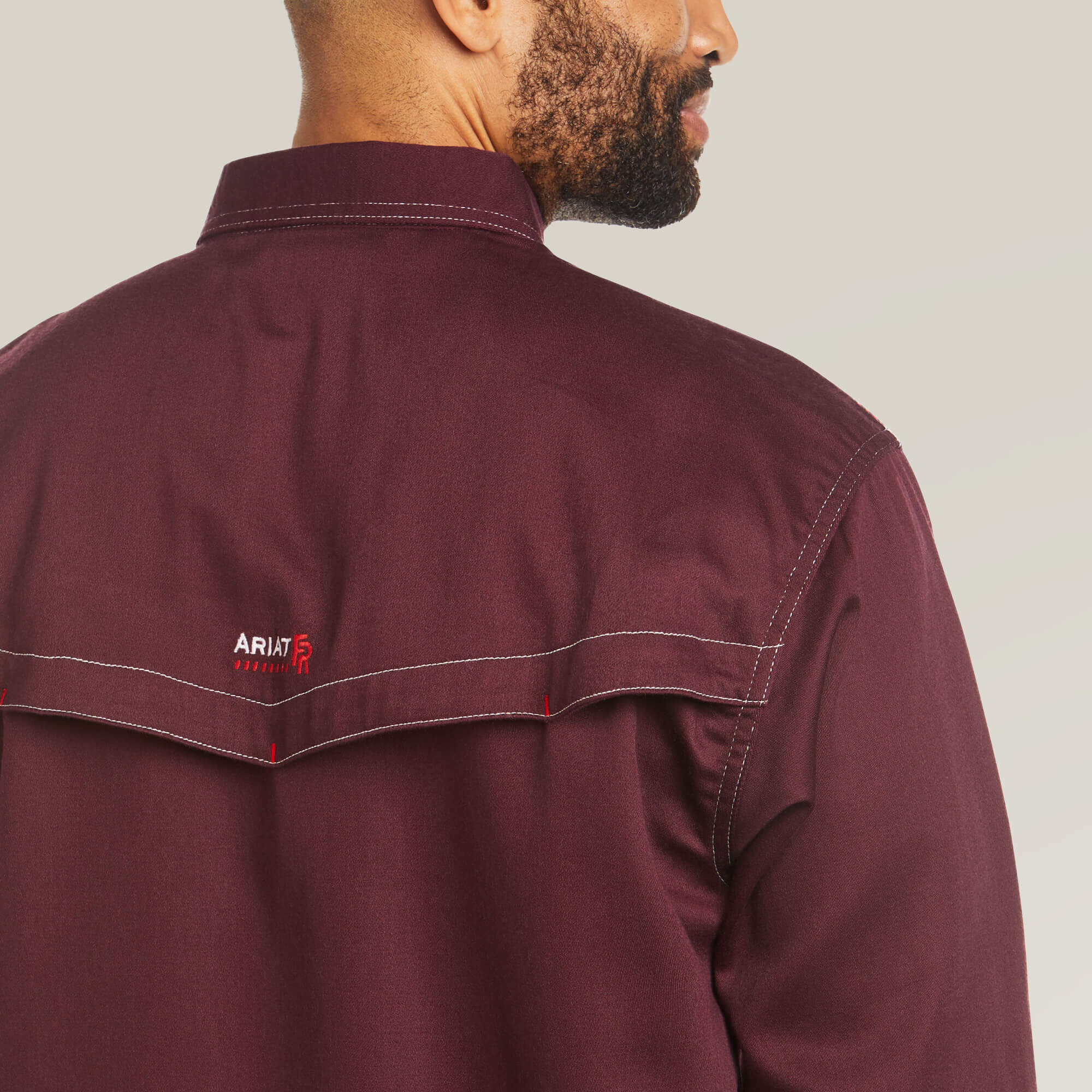 FR Vented Work Shirt Men - MALBEC