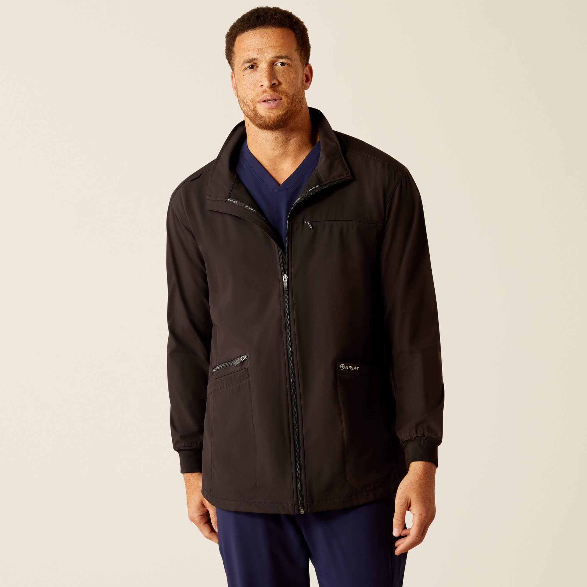 Conrad Utility Scrub Jacket Men - BLACK