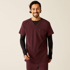Derham 6 Pocket Scrub Top Men - WINETASTING