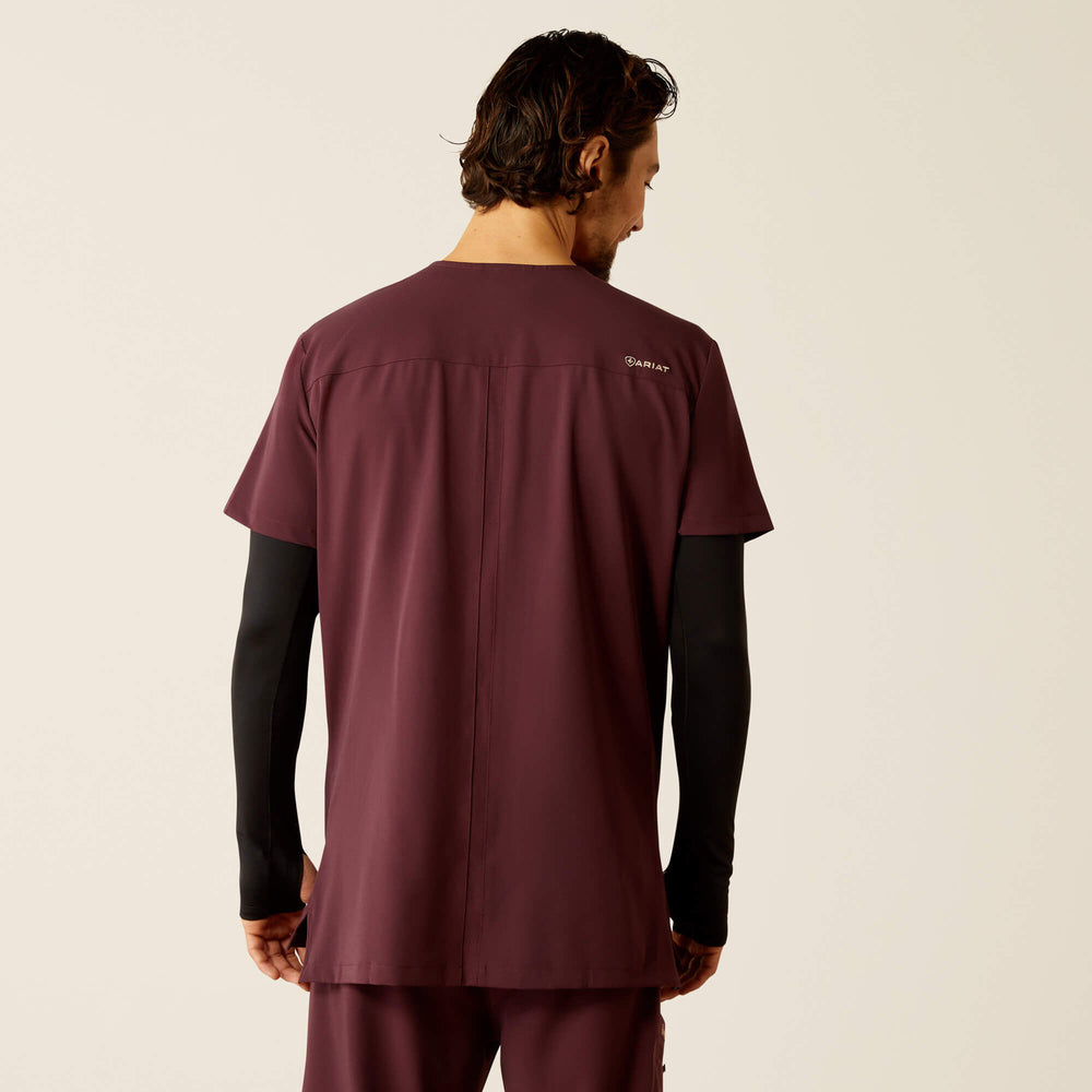Derham 6 Pocket Scrub Top Men - WINETASTING