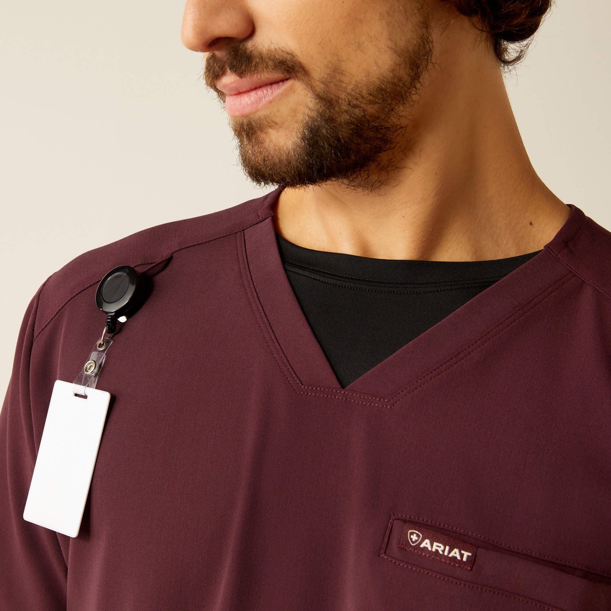 Derham 6 Pocket Scrub Top Men - WINETASTING