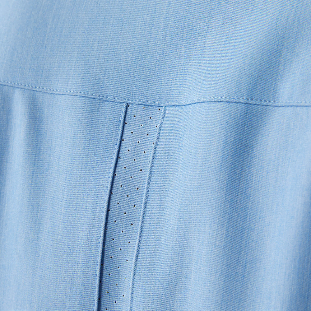 Whitman Scrub Top Men - LIGHT BLUE HEATHER