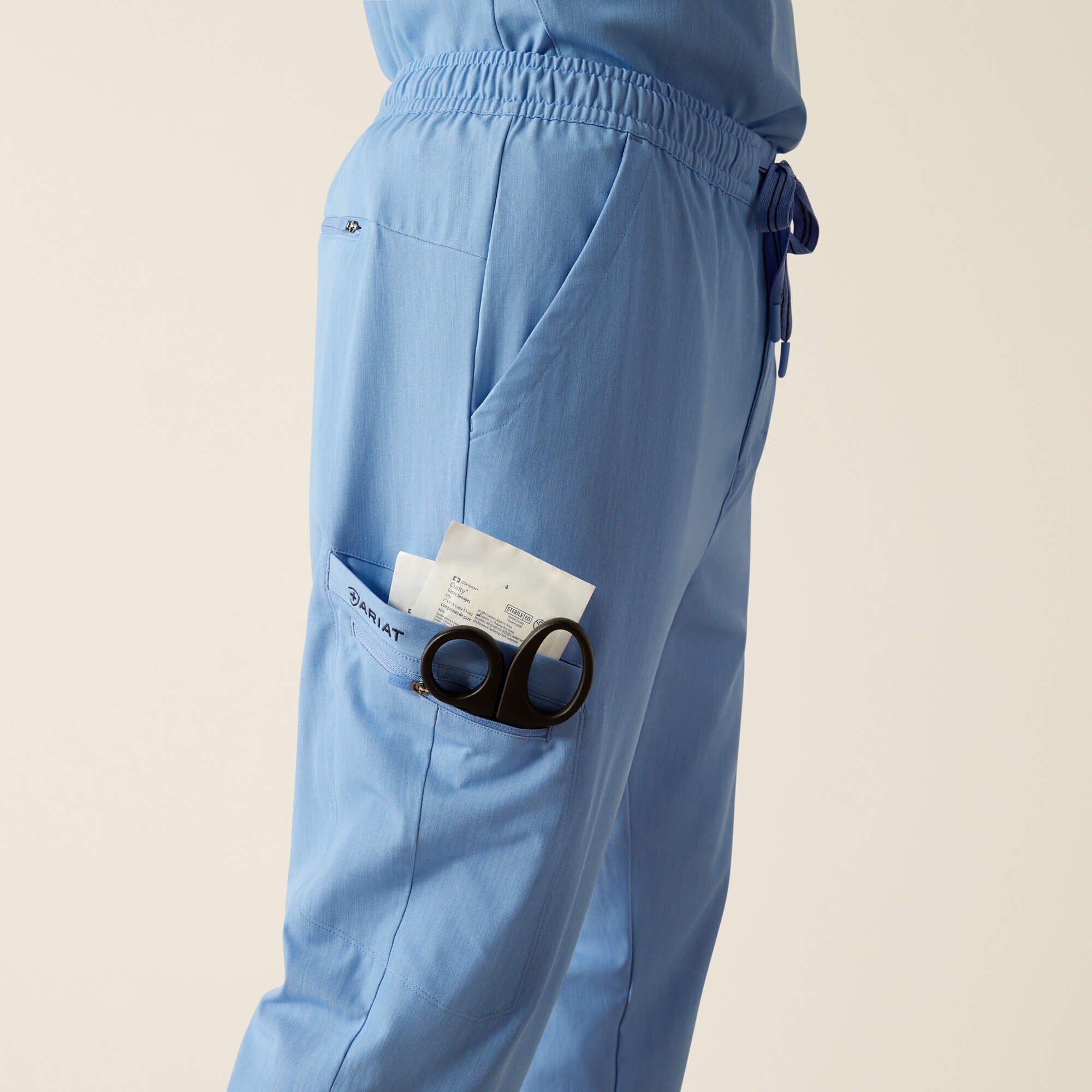 Drew Cargo Stretch Jogger Scrub Pant Men - LIGHT BLUE HEATHER
