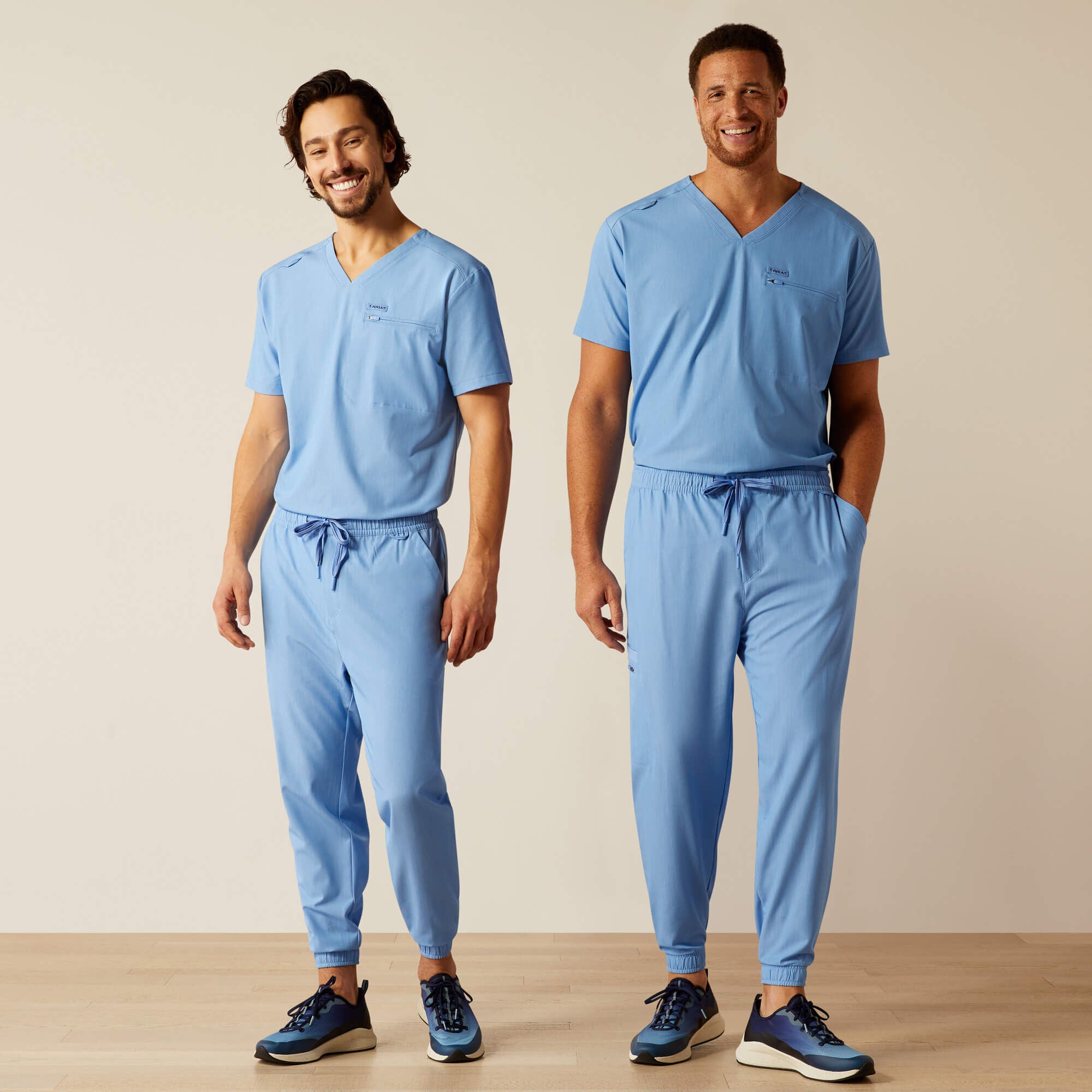 Drew Cargo Stretch Jogger Scrub Pant Men - LIGHT BLUE HEATHER