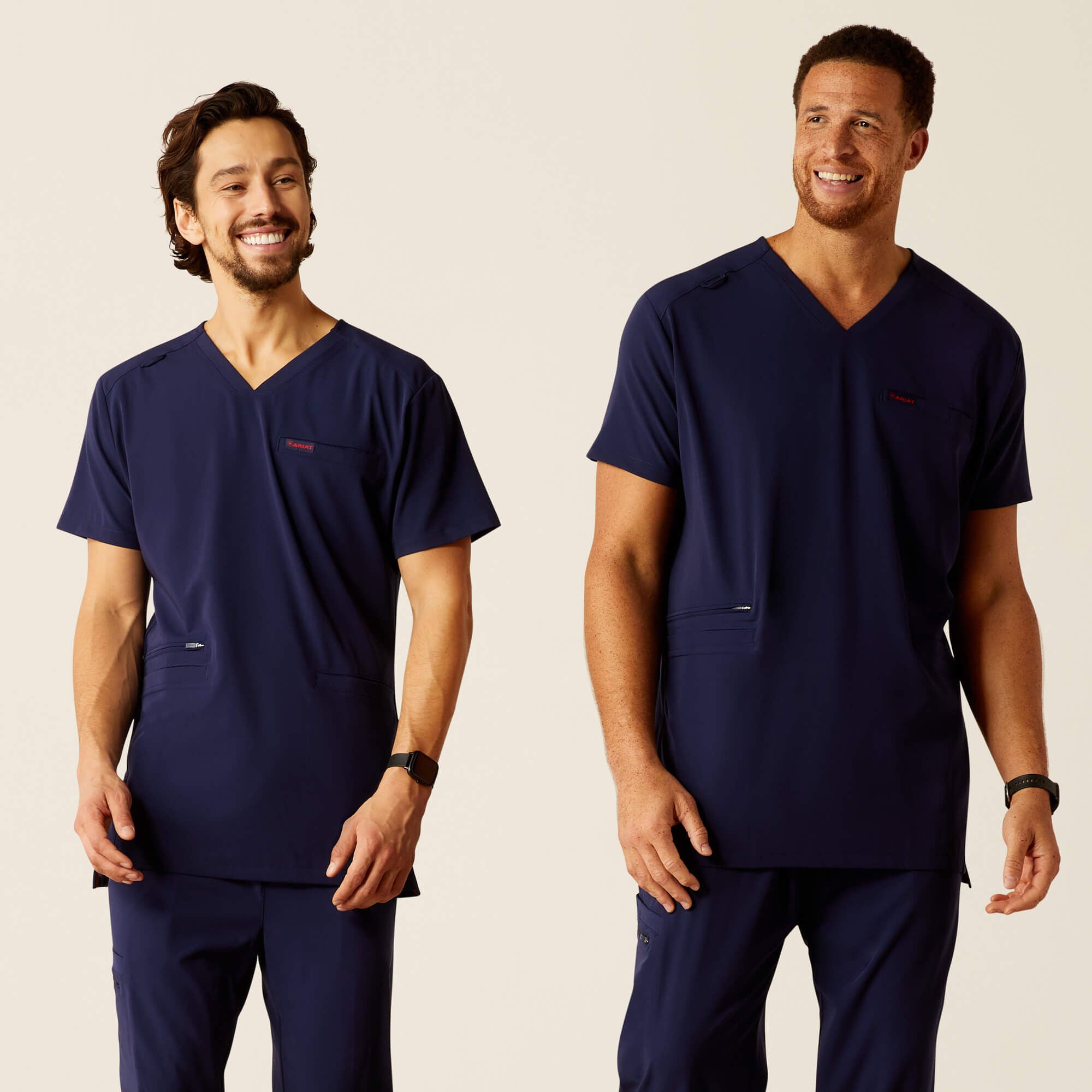 Derham 6 Pocket Scrub Top Men - NAVY