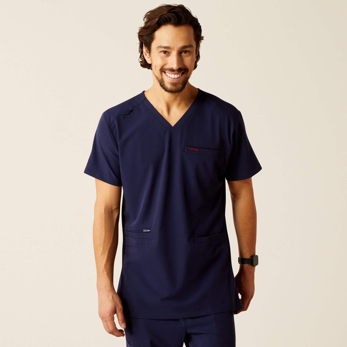 Derham 6 Pocket Scrub Top Men - NAVY
