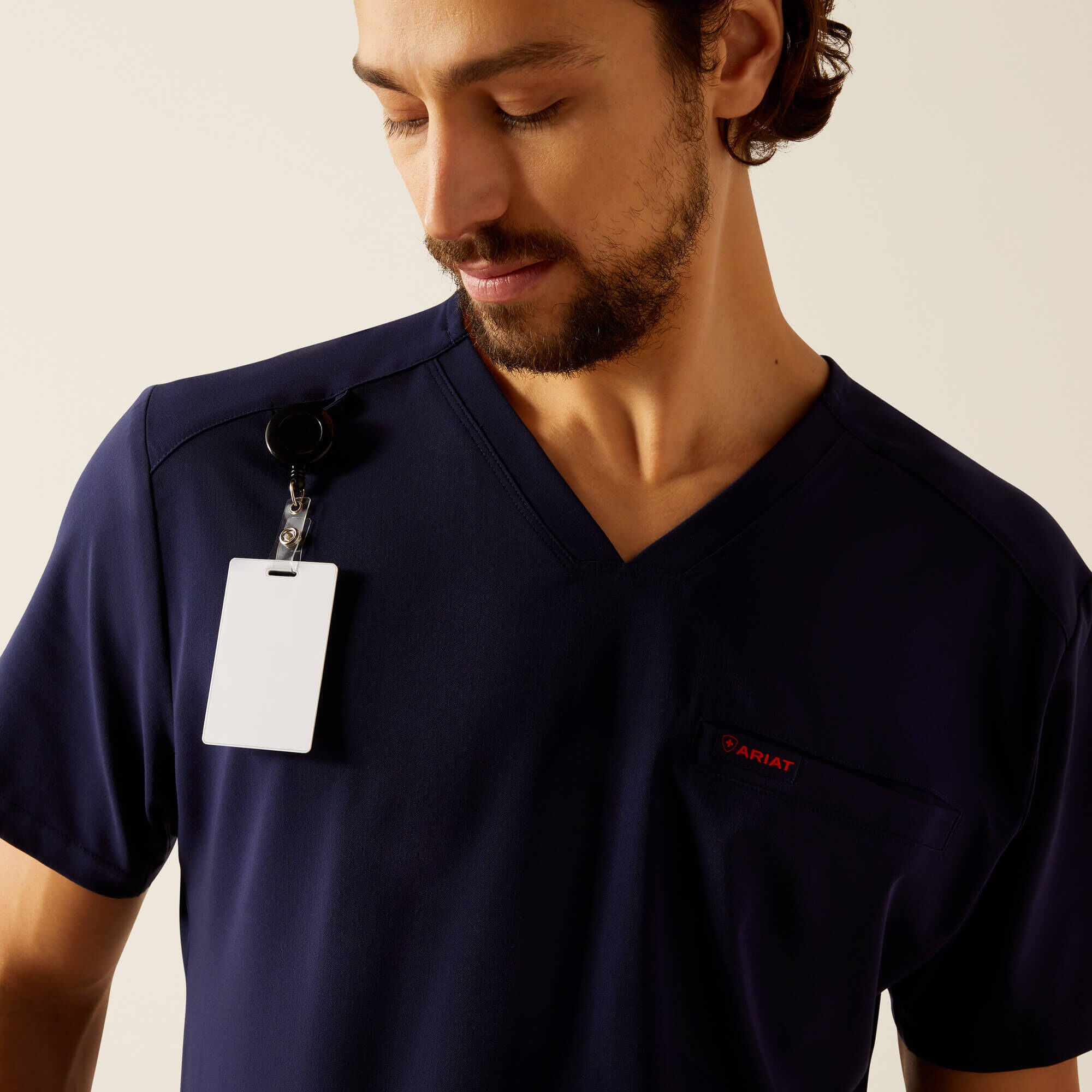Derham 6 Pocket Scrub Top Men - NAVY