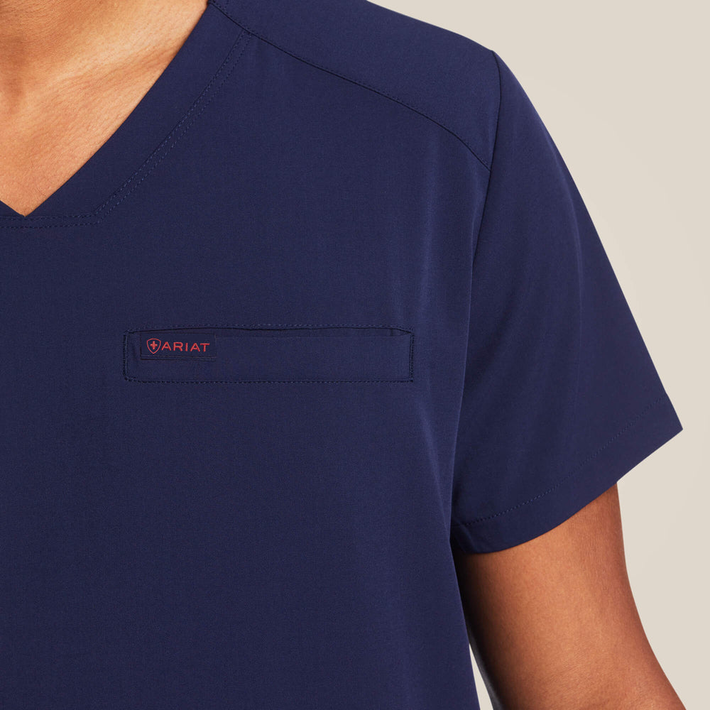 Derham 6 Pocket Scrub Top Men - NAVY