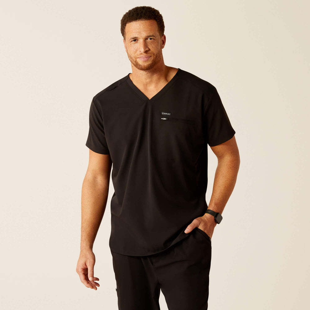 Whitman Scrub Top Men - BLACK