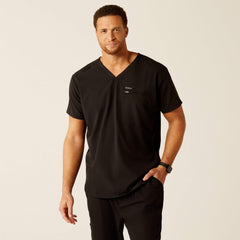 Whitman Scrub Top Men - BLACK