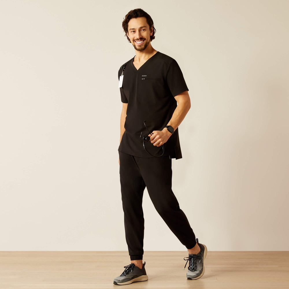 Whitman Scrub Top Men - BLACK