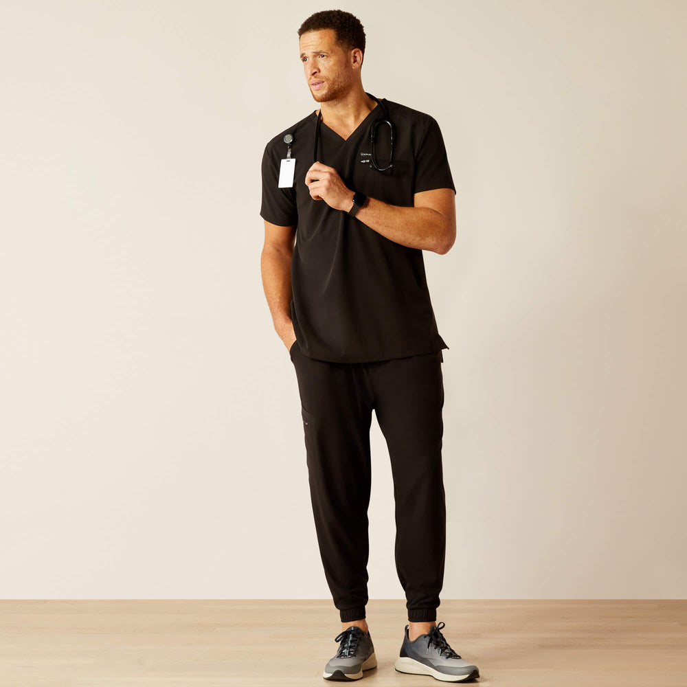Whitman Scrub Top Men - BLACK