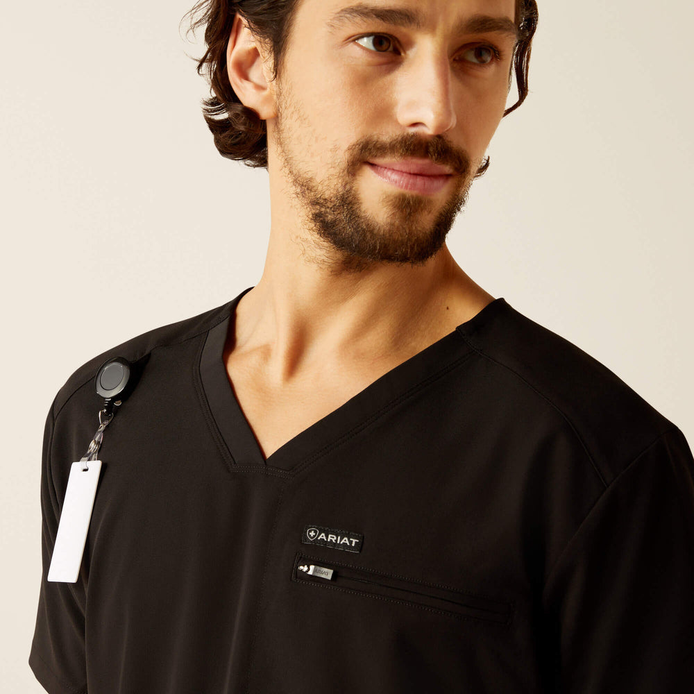 Whitman Scrub Top Men - BLACK