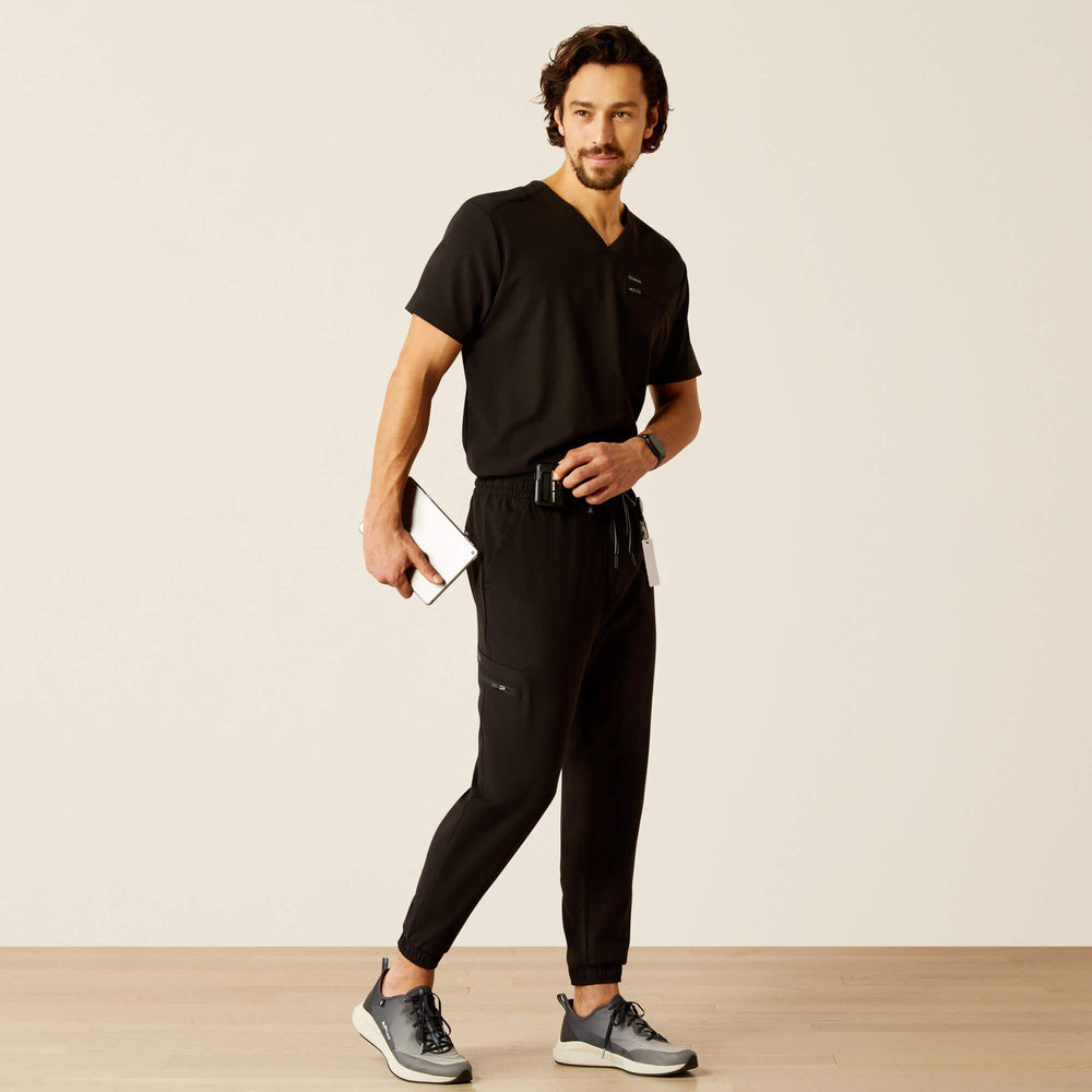 Drew Cargo Stretch Jogger Scrub Pant Men - BLACK