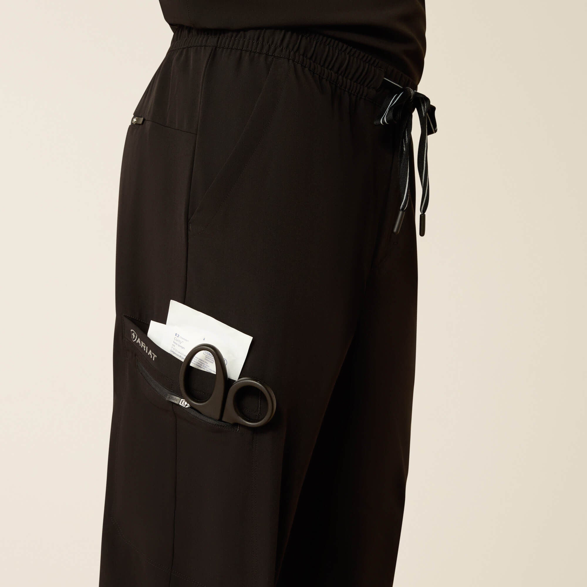 Drew Cargo Stretch Jogger Scrub Pant Men - BLACK