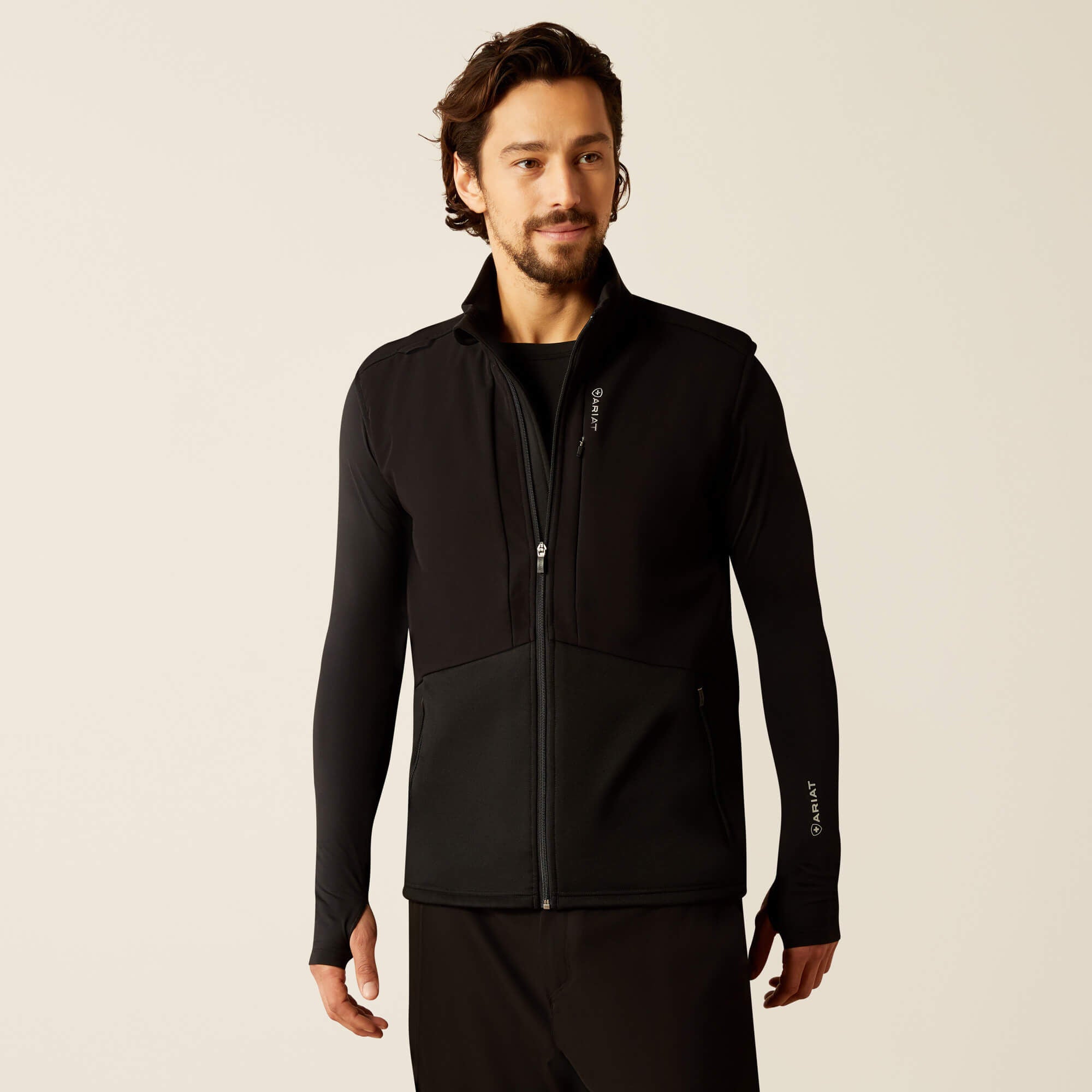 Galen Fleece Scrub Vest Men - BLACK