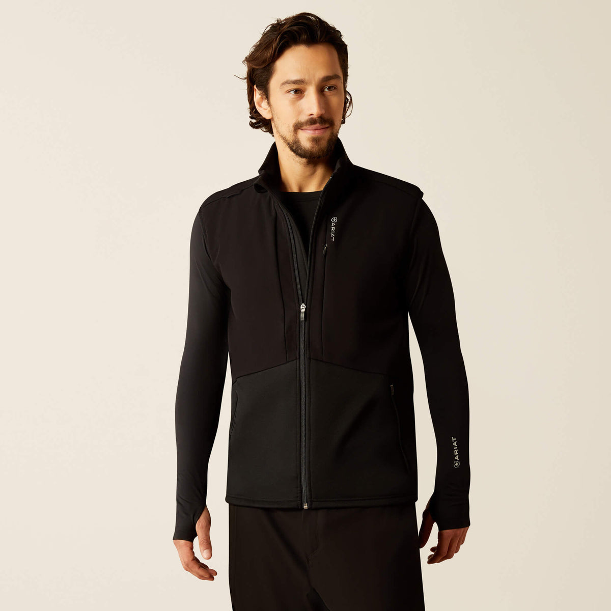 Galen Fleece Scrub Vest Men - BLACK