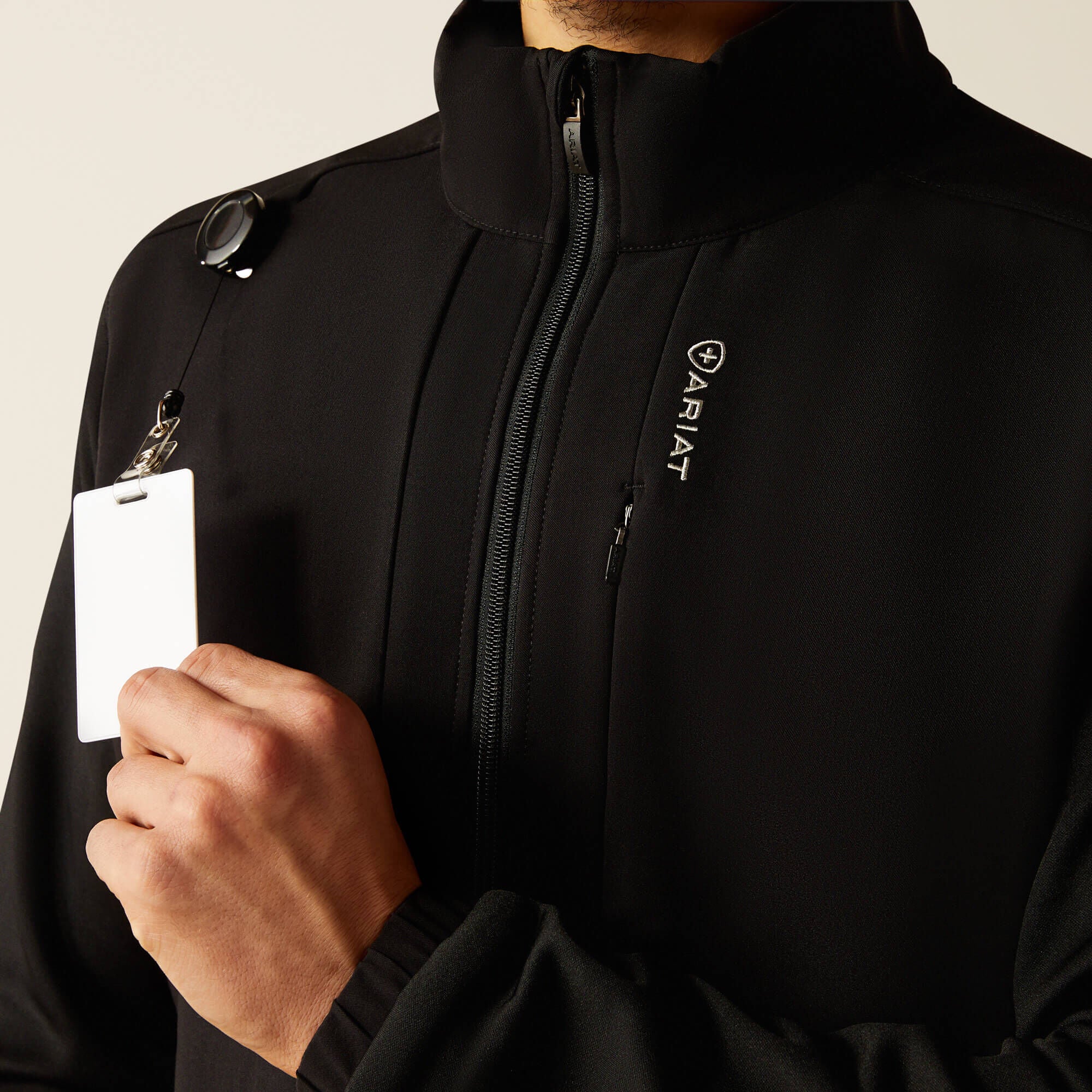 Galen Fleece Scrub Jacket Men - BLACK