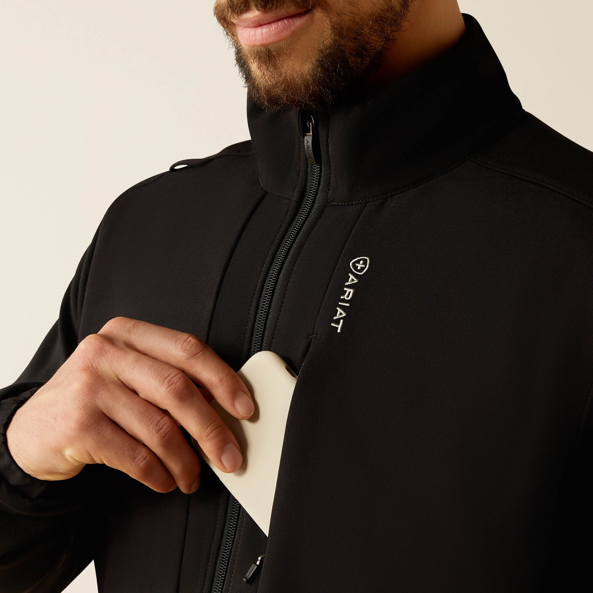 Galen Fleece Scrub Jacket Men - BLACK