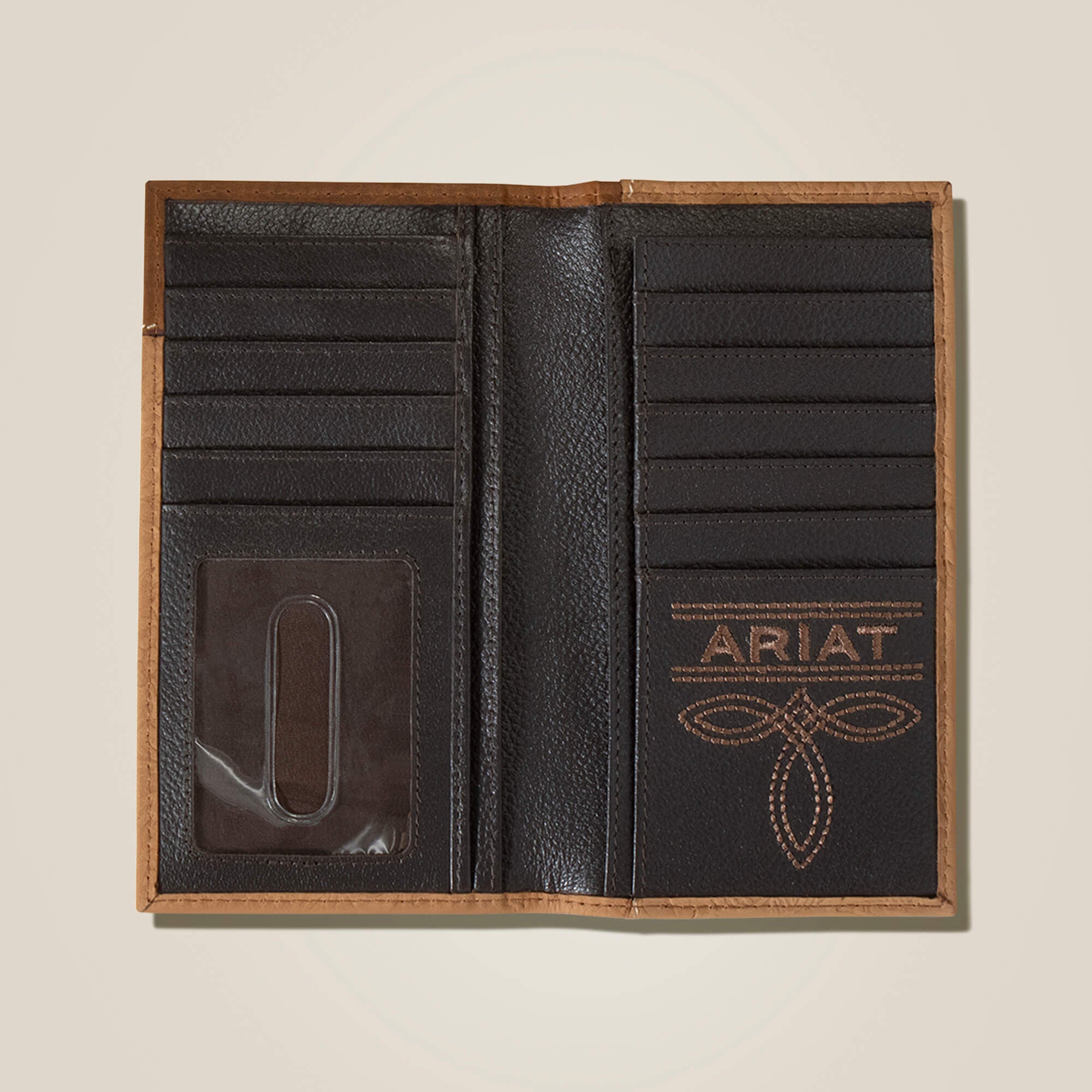 Tooled Leather Rodeo Wallet Men - BROWN