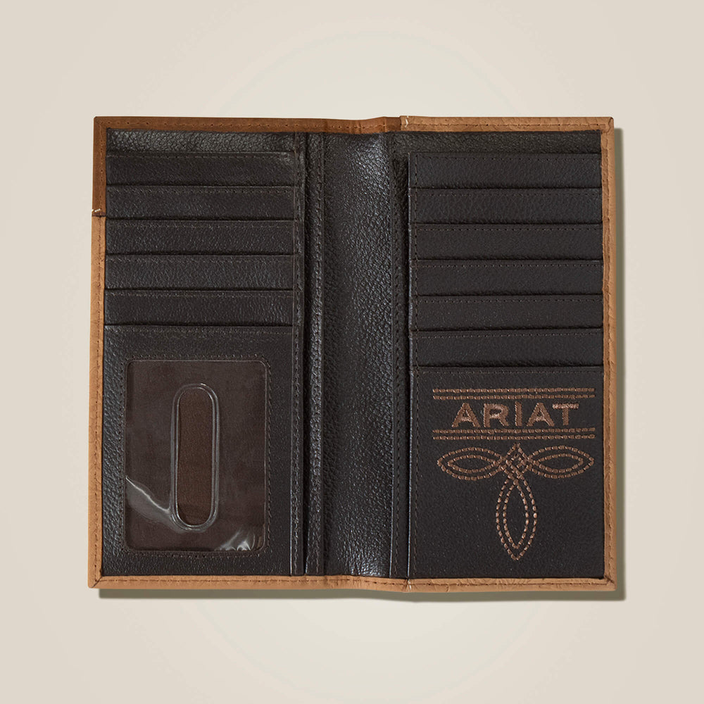 Tooled Leather Rodeo Wallet Men - BROWN