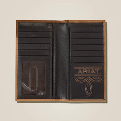 Tooled Leather Rodeo Wallet Men - BROWN