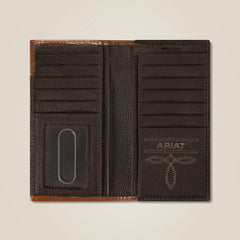 Braided Trim Rodeo Wallet Men - BROWN