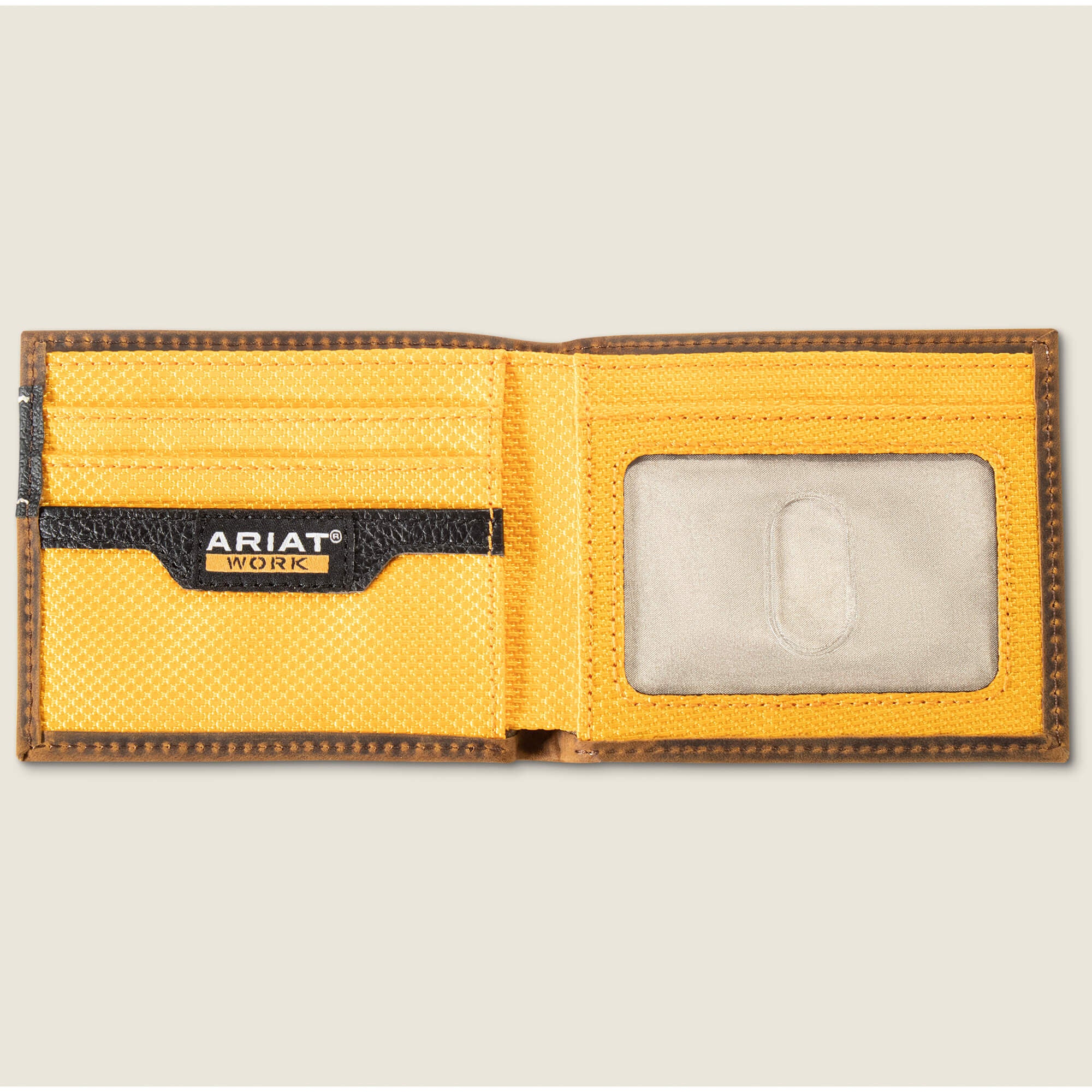 Work Canvas Bifold Wallet Men - BROWN